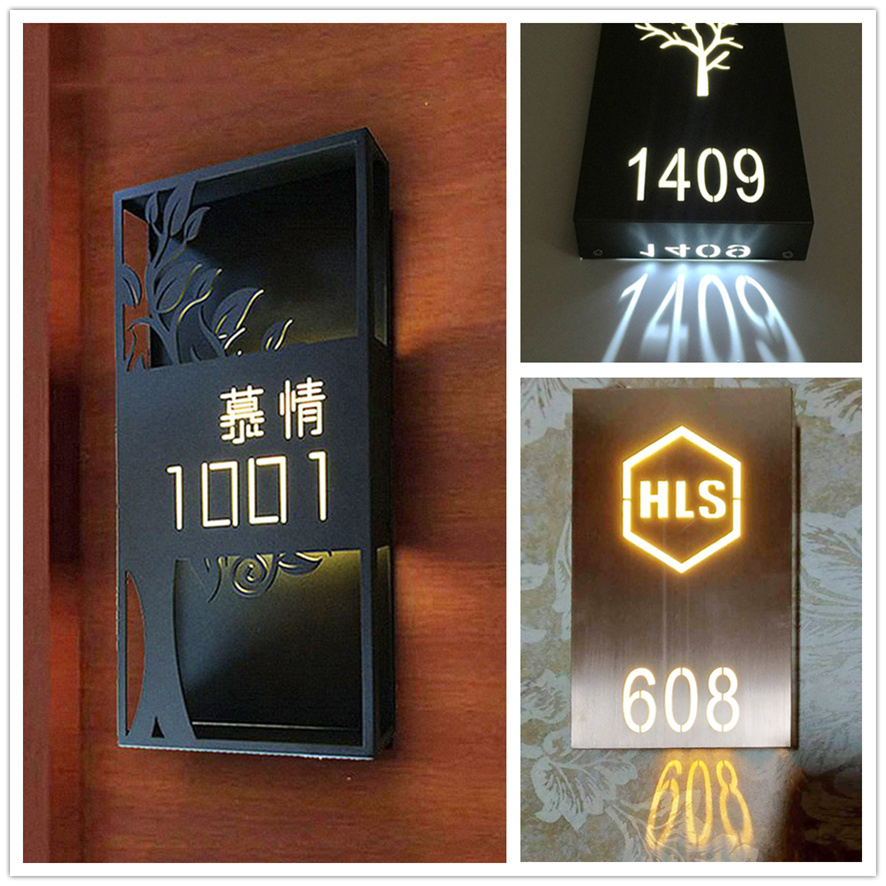 包廂酒店美容院房間門牌激光雕刻 包廂酒店美容院房間門牌激光雕刻