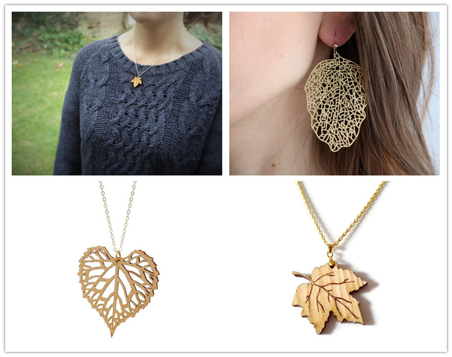 樹葉項鏈首飾激光切割,樹葉耳環首飾激光切割 樹葉項鏈首飾激光切割,樹葉耳環首飾激光切割