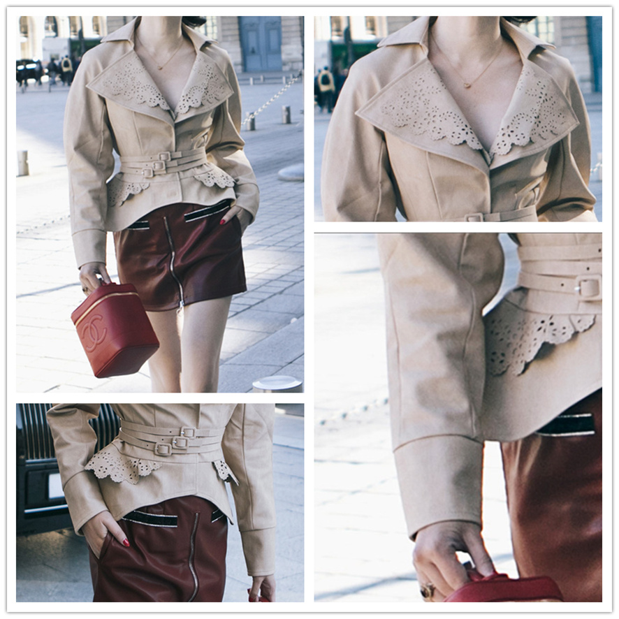 激光打標機鏤空女士皮夾克 激光打標機鏤空女士皮夾克