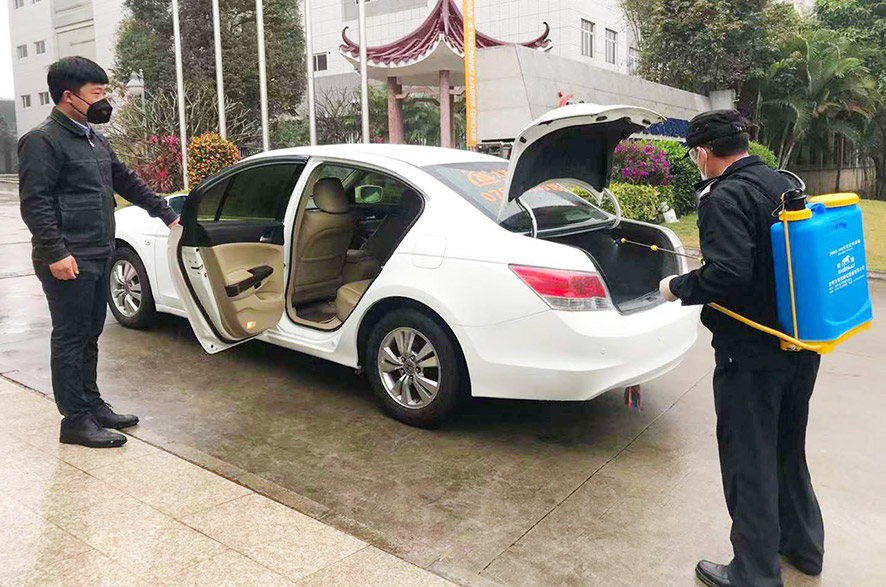大族粵銘激光出入車輛消毒 大族粵銘激光出入車輛消毒