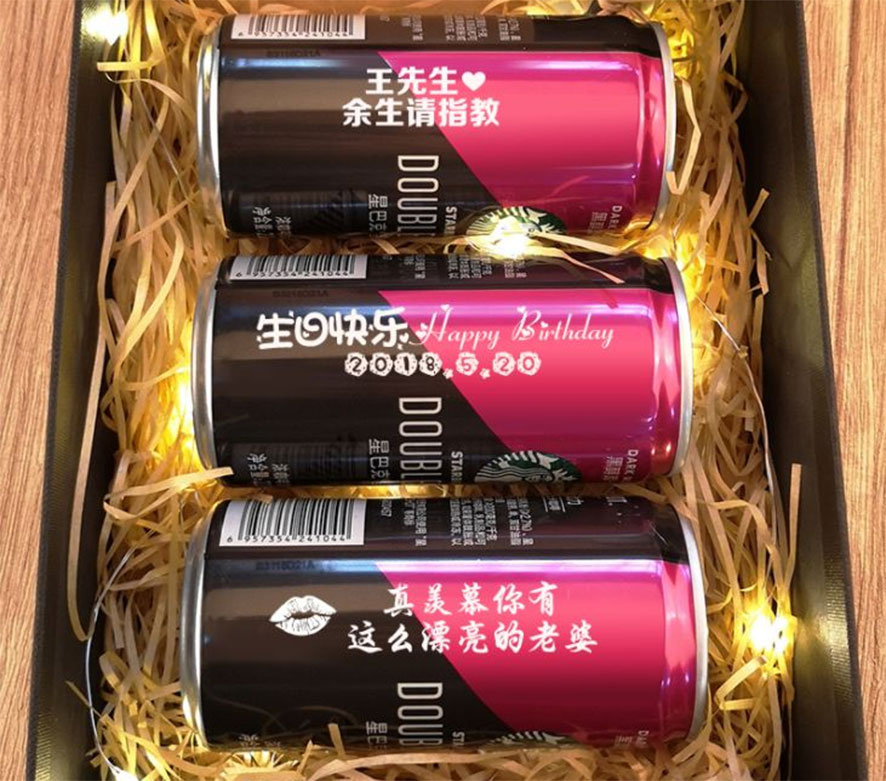 飲料罐激光雕刻，小型激光雕刻機，擺地攤賣什么