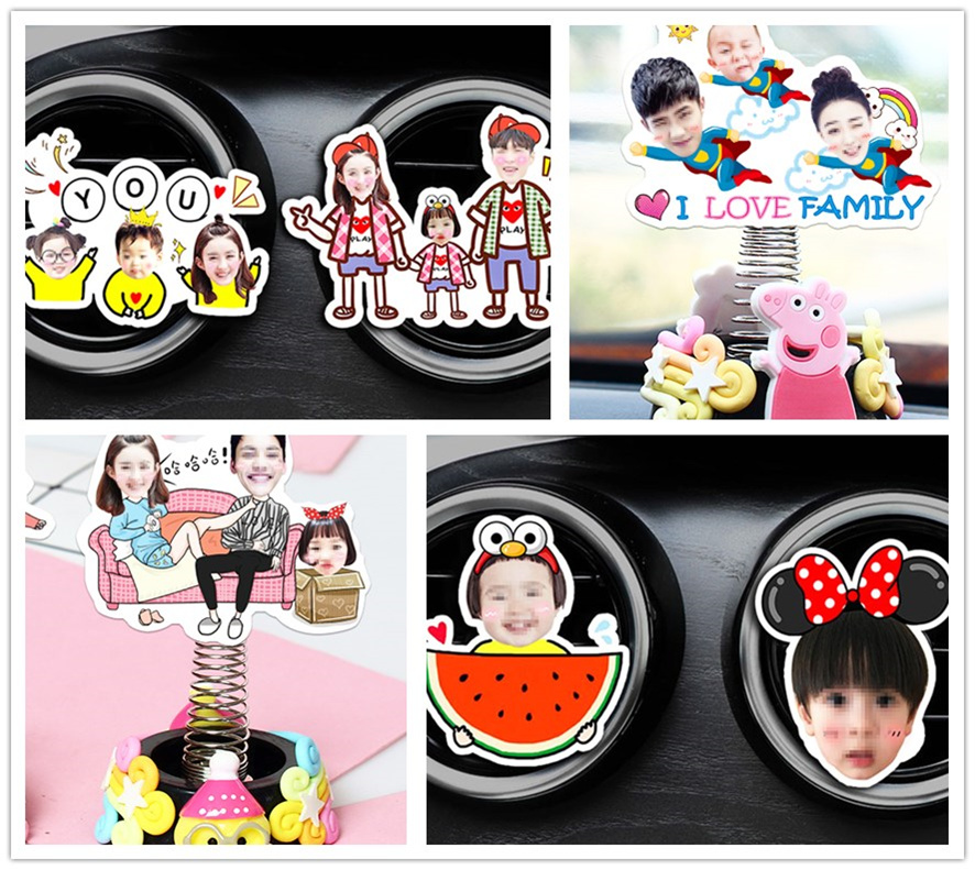 激光切割亞克力創(chuàng)意頭像擺件，打造溫馨滿分的汽車內(nèi)飾空間