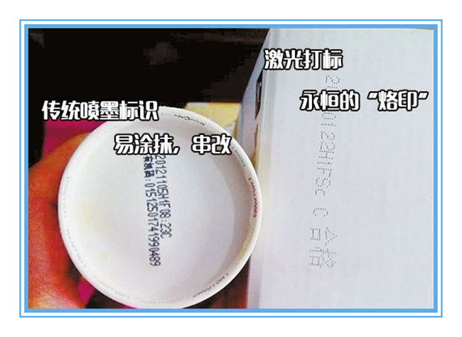 傳統(tǒng)噴墨與激光打標(biāo)對比